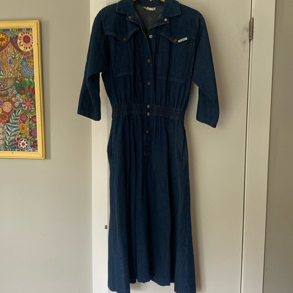 Vintage denim, 100% cotton western dress